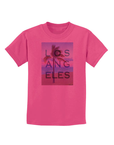 Los Angeles Beach Filter Childrens T-Shirt-Childrens T-Shirt-TooLoud-Sangria-X-Small-Davson Sales