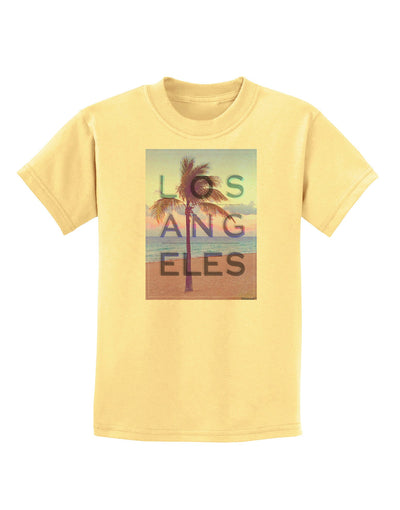 Los Angeles Beach Filter Childrens T-Shirt-Childrens T-Shirt-TooLoud-Daffodil-Yellow-X-Small-Davson Sales