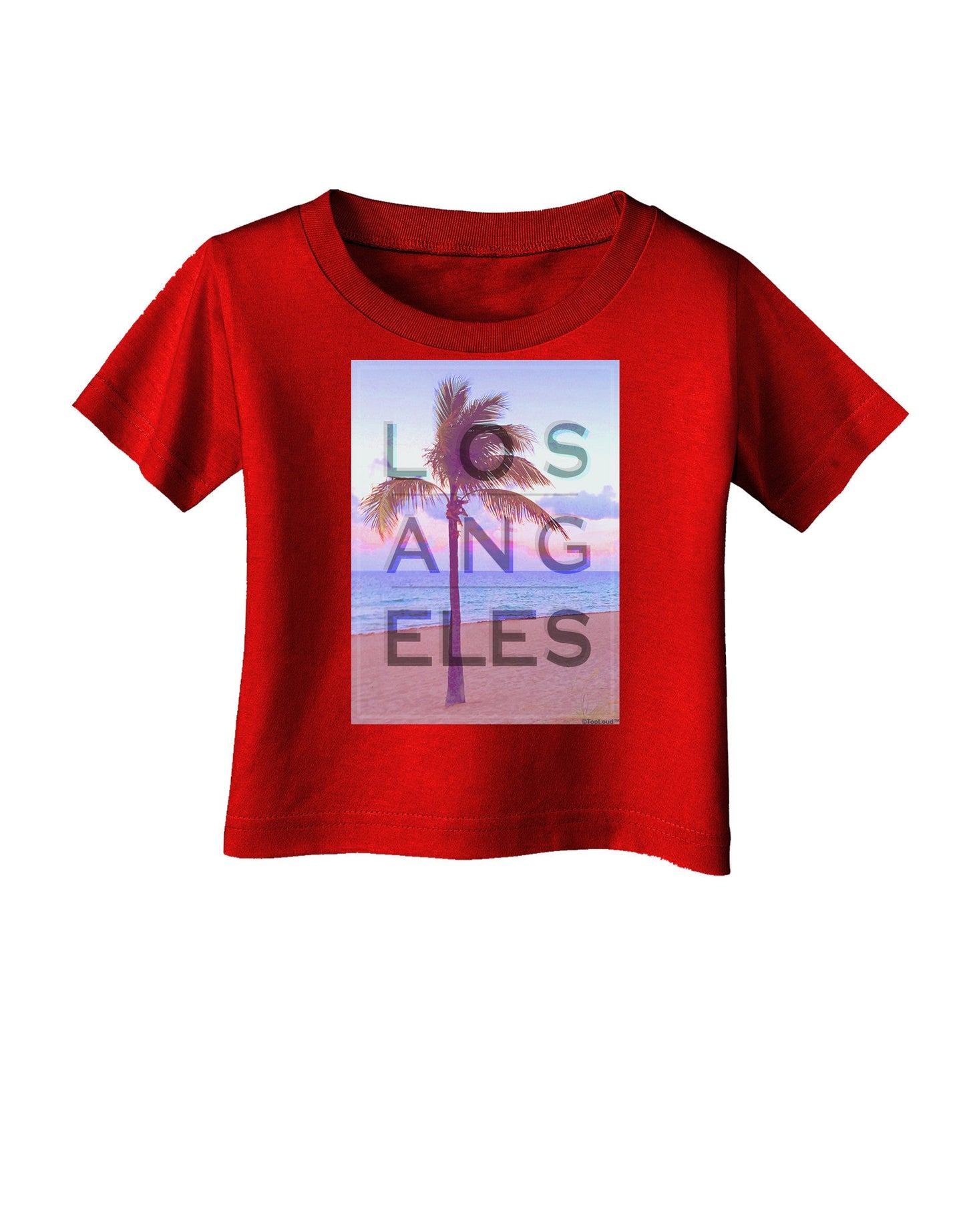 Los Angeles Beach Filter Infant T-Shirt Dark-Infant T-Shirt-TooLoud-Red-06-Months-Davson Sales