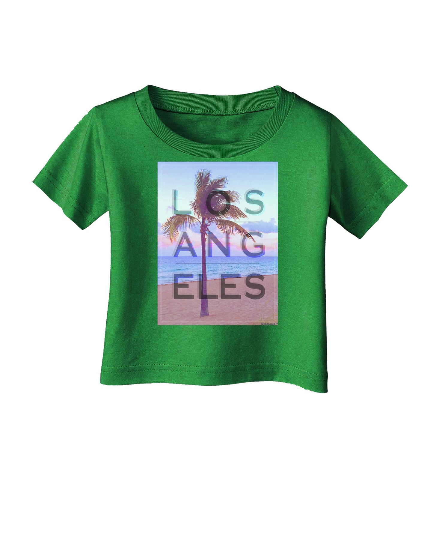 Los Angeles Beach Filter Infant T-Shirt Dark-Infant T-Shirt-TooLoud-Clover-Green-06-Months-Davson Sales
