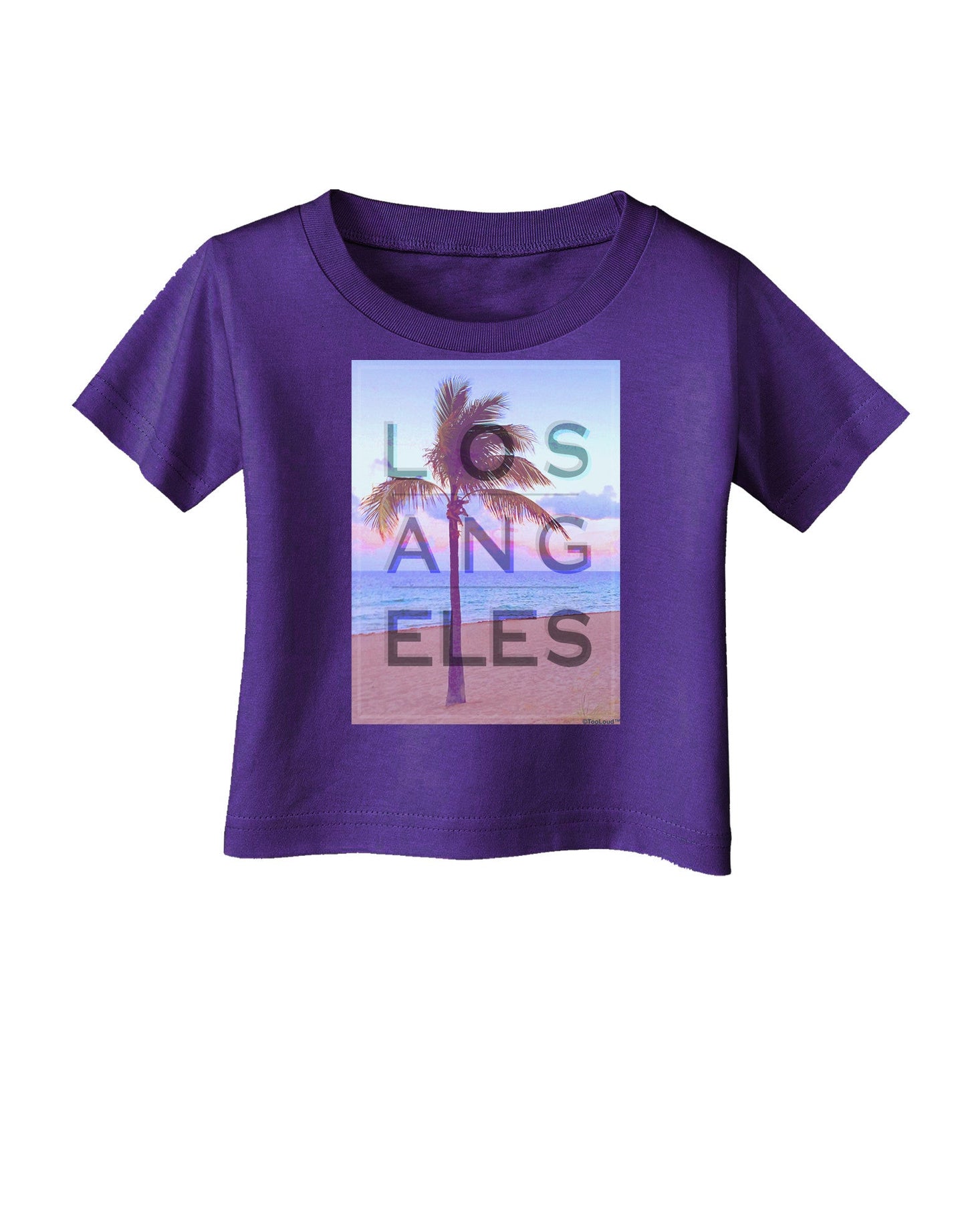 Los Angeles Beach Filter Infant T-Shirt Dark-Infant T-Shirt-TooLoud-Purple-06-Months-Davson Sales