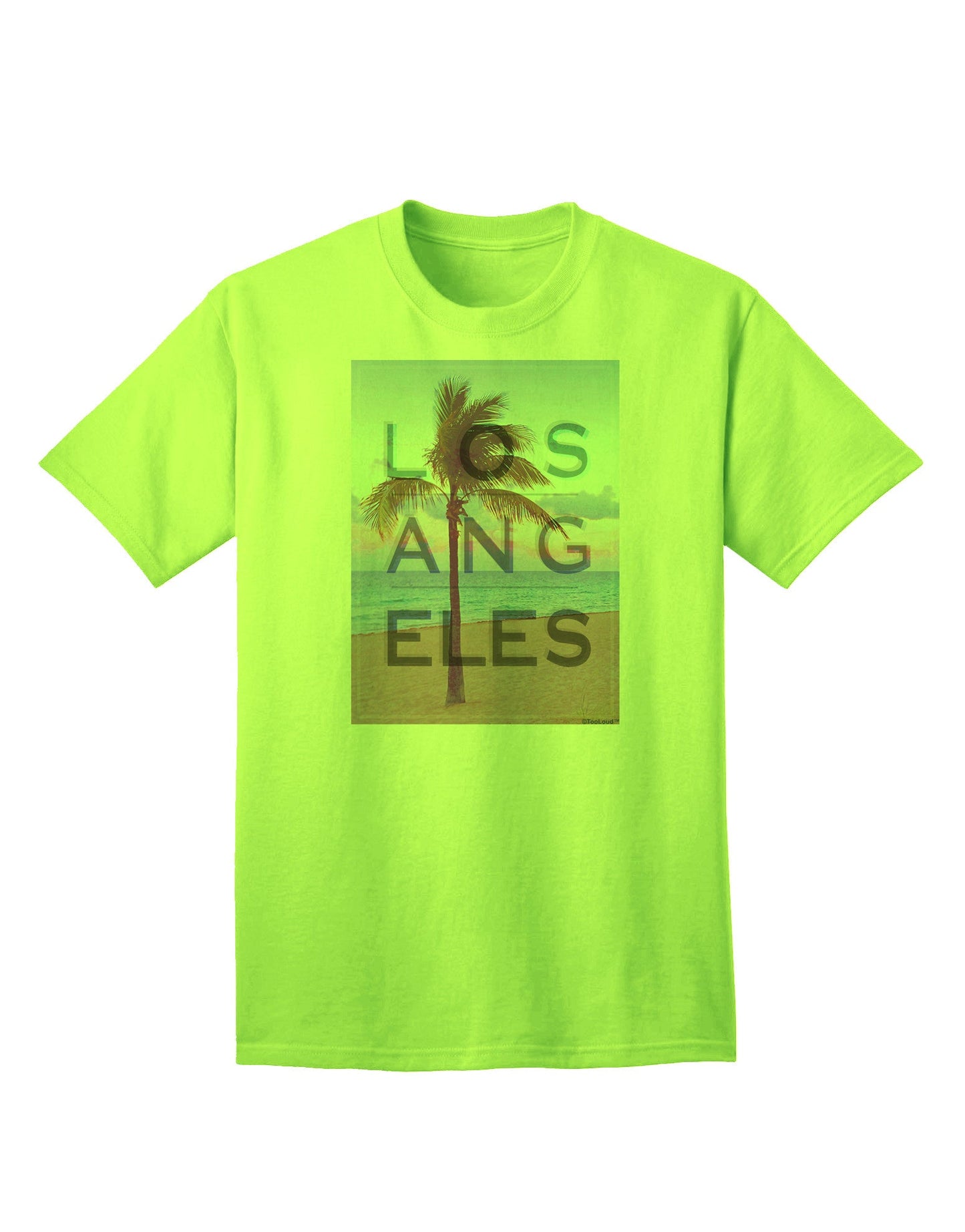 Los Angeles Beach Filter: Premium Adult T-Shirt Collection-Mens T-shirts-TooLoud-Neon-Green-Small-Davson Sales