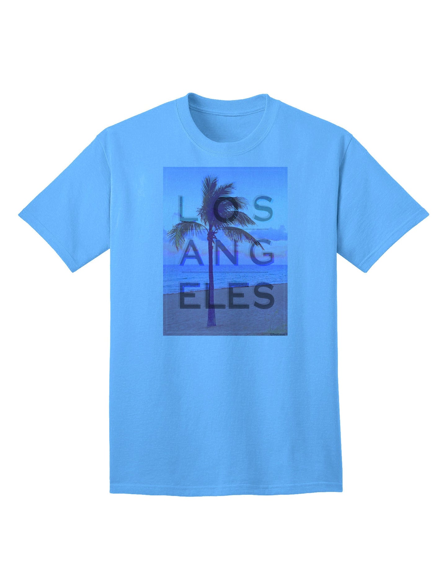 Los Angeles Beach Filter: Premium Adult T-Shirt Collection-Mens T-shirts-TooLoud-Aquatic-Blue-Small-Davson Sales