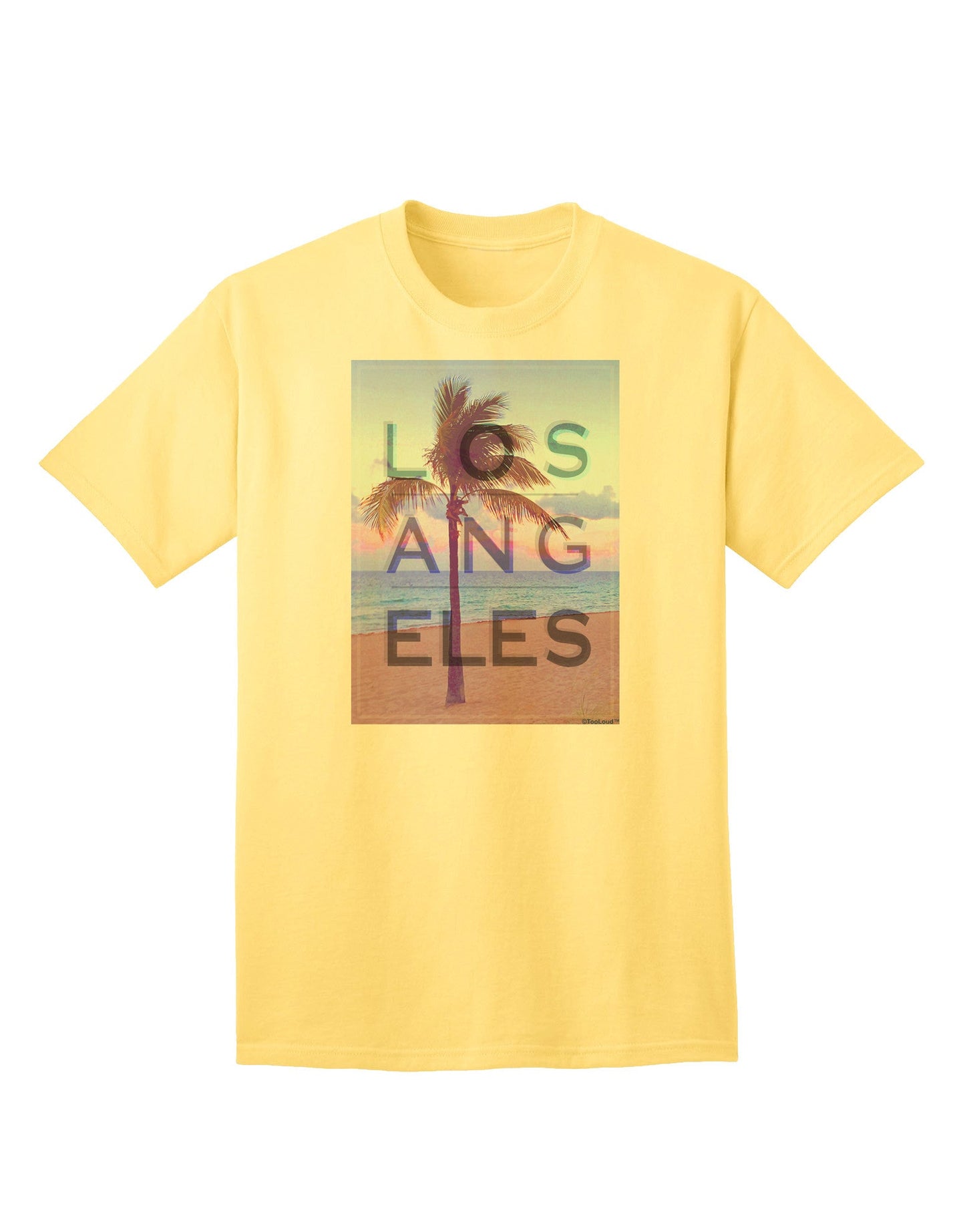 Los Angeles Beach Filter: Premium Adult T-Shirt Collection-Mens T-shirts-TooLoud-Yellow-Small-Davson Sales