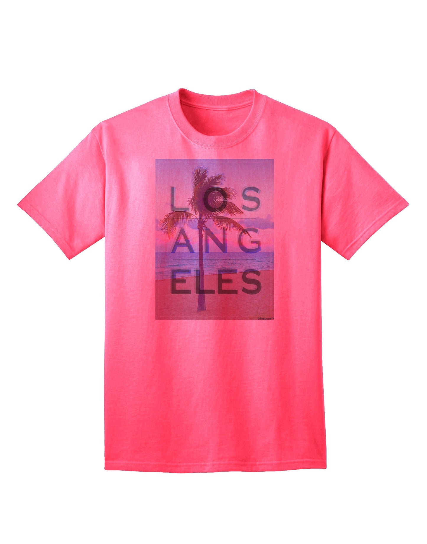 Los Angeles Beach Filter: Premium Adult T-Shirt Collection-Mens T-shirts-TooLoud-Neon-Pink-Small-Davson Sales