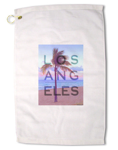 Los Angeles Beach Filter Premium Cotton Golf Towel - 16 x 25 inch-Golf Towel-TooLoud-16x25"-Davson Sales