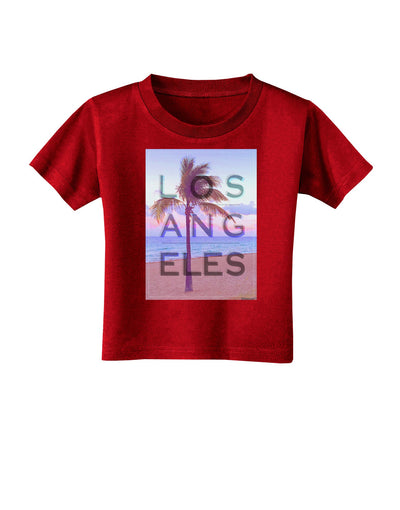 Los Angeles Beach Filter Toddler T-Shirt Dark-Toddler T-Shirt-TooLoud-Red-2T-Davson Sales