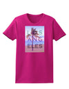 Los Angeles Beach Filter Womens Dark T-Shirt-TooLoud-Hot-Pink-Small-Davson Sales