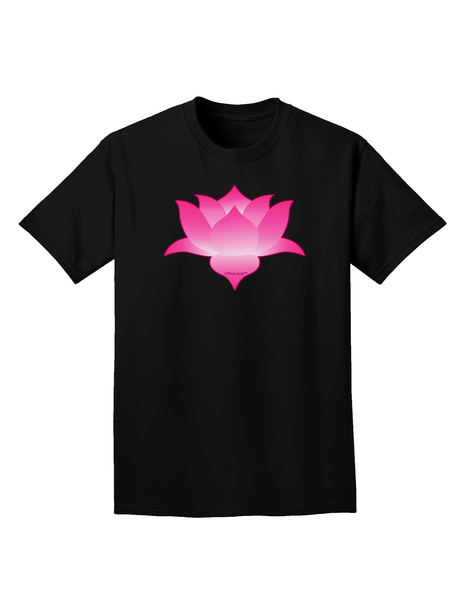 Lotus Flower Design Gradient Adult Dark T-Shirt by TooLoud-Mens T-Shirt-TooLoud-Black-Small-Davson Sales
