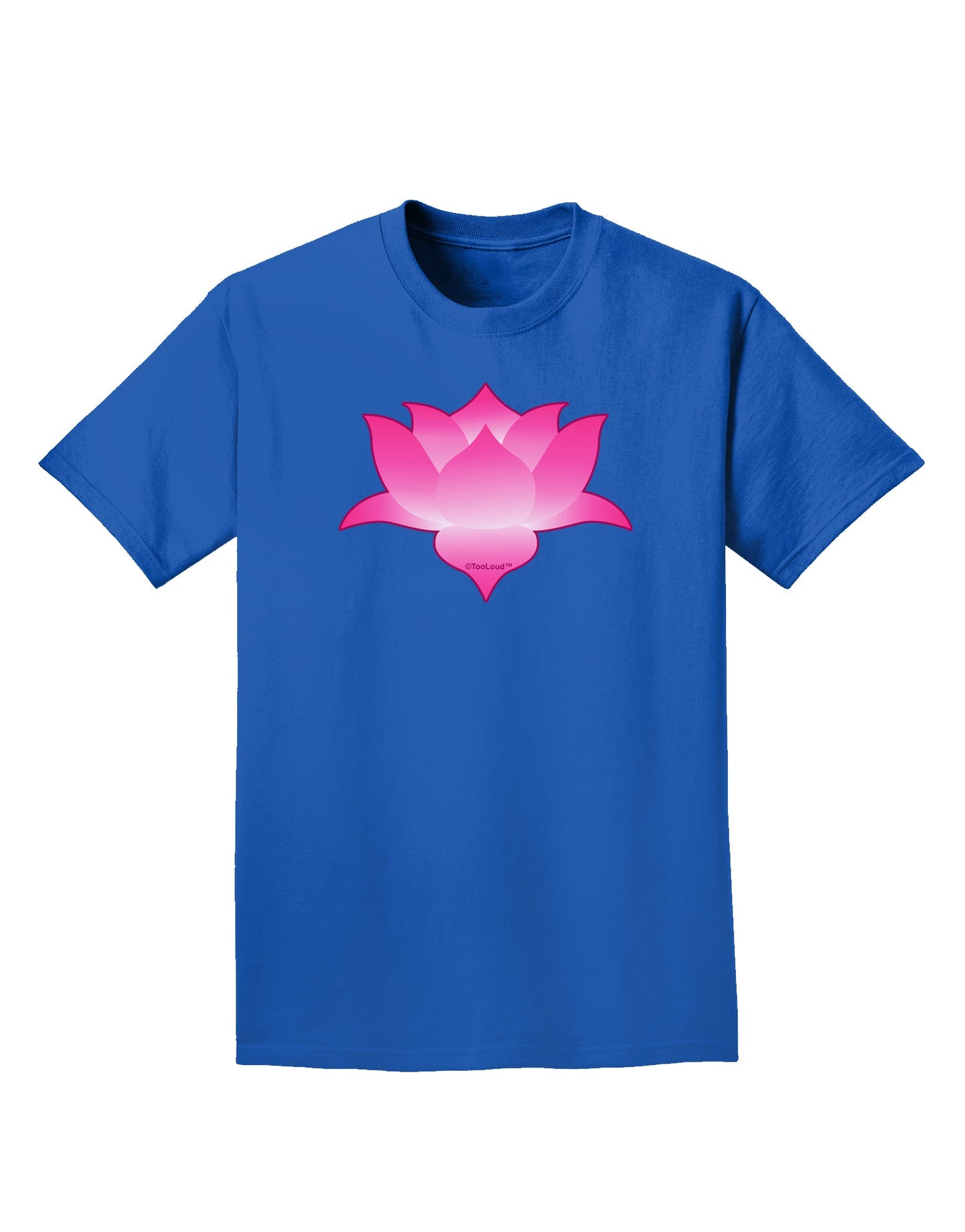 Lotus Flower Design Gradient Adult Dark T-Shirt by TooLoud-Mens T-Shirt-TooLoud-Royal-Blue-Small-Davson Sales