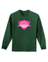 Lotus Flower Design Gradient Adult Long Sleeve Dark T-Shirt by TooLoud-TooLoud-Dark-Green-Small-Davson Sales