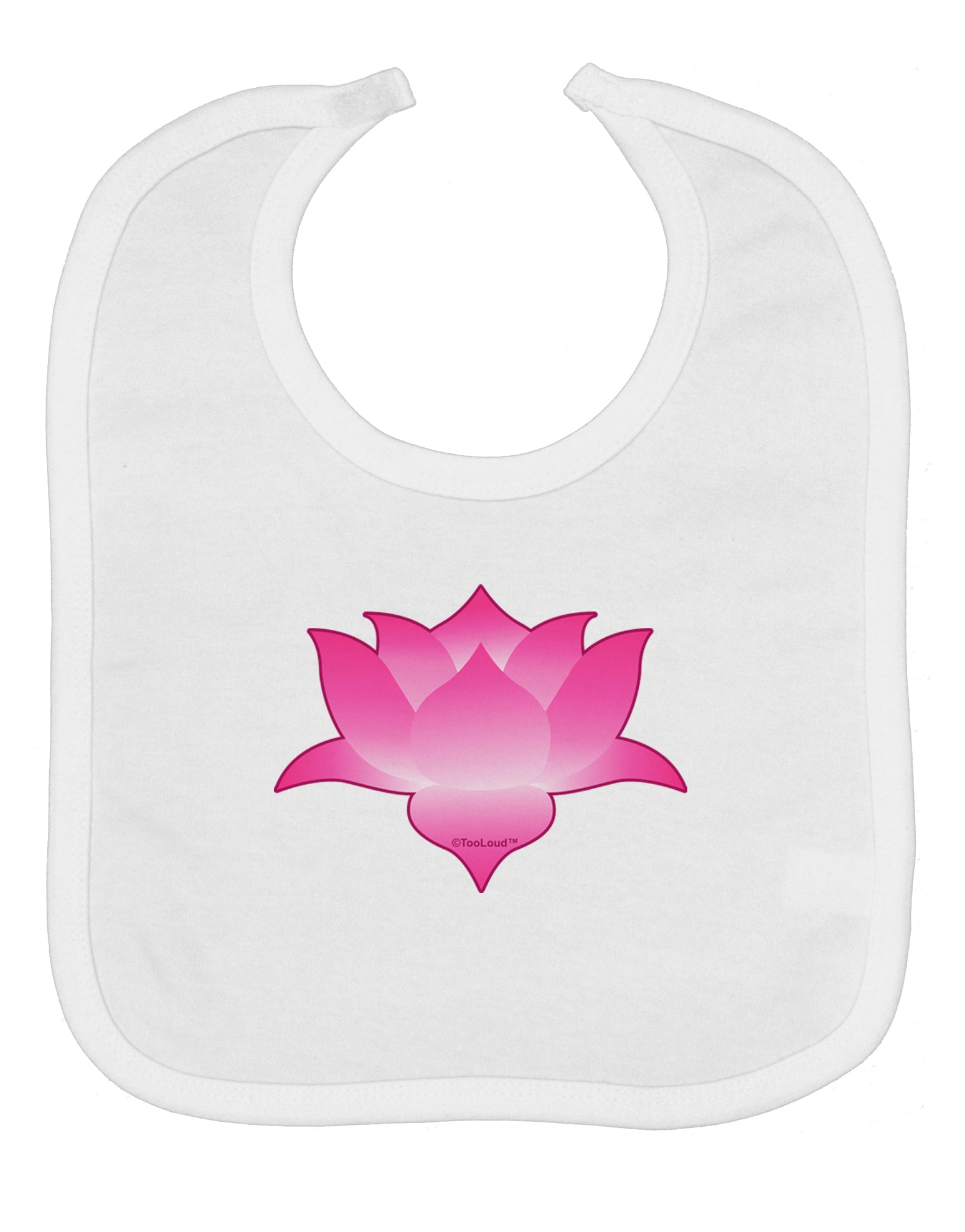 Lotus Flower Design Gradient Baby Bib by TooLoud
