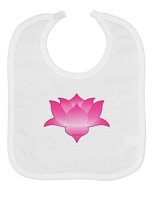 Lotus Flower Design Gradient Baby Bib by TooLoud