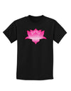 Lotus Flower Design Gradient Childrens Dark T-Shirt by TooLoud-Childrens T-Shirt-TooLoud-Black-X-Small-Davson Sales