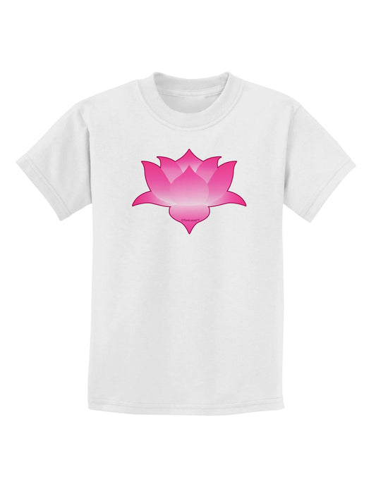 Lotus Flower Design Gradient Childrens T-Shirt by TooLoud-Childrens T-Shirt-TooLoud-White-X-Small-Davson Sales