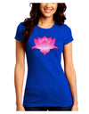 Lotus Flower Design Gradient Juniors Crew Dark T-Shirt by TooLoud-T-Shirts Juniors Tops-TooLoud-Royal-Blue-Juniors Fitted Small-Davson Sales