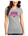 Lotus Flower Design Gradient Juniors T-Shirt by TooLoud-Womens Juniors T-Shirt-TooLoud-Ash-Gray-Juniors Fitted X-Small-Davson Sales