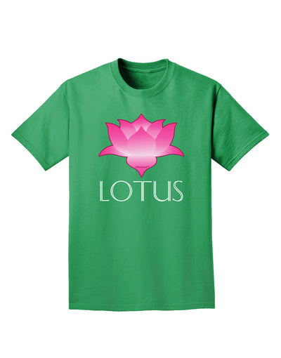 Lotus Flower Design Gradient - Text Adult Dark T-Shirt by TooLoud-Mens T-Shirt-TooLoud-Kelly-Green-Small-Davson Sales