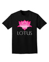 Lotus Flower Design Gradient - Text Adult Dark T-Shirt by TooLoud-Mens T-Shirt-TooLoud-Black-Small-Davson Sales