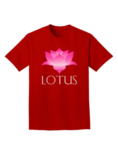 Lotus Flower Design Gradient - Text Adult Dark T-Shirt by TooLoud-Mens T-Shirt-TooLoud-Red-Small-Davson Sales