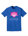 Lotus Flower Design Gradient - Text Adult Dark T-Shirt by TooLoud-Mens T-Shirt-TooLoud-Royal-Blue-Small-Davson Sales