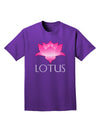 Lotus Flower Design Gradient - Text Adult Dark T-Shirt by TooLoud-Mens T-Shirt-TooLoud-Purple-Small-Davson Sales