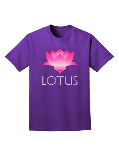 Lotus Flower Design Gradient - Text Adult Dark T-Shirt by TooLoud-Mens T-Shirt-TooLoud-Purple-Small-Davson Sales