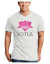 Lotus Flower Design Gradient - Text Adult V-Neck T-shirt by TooLoud-Mens V-Neck T-Shirt-TooLoud-White-Small-Davson Sales