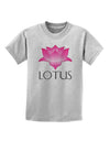 Lotus Flower Design Gradient - Text Childrens T-Shirt by TooLoud-Childrens T-Shirt-TooLoud-AshGray-X-Small-Davson Sales