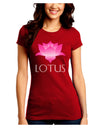 Lotus Flower Design Gradient - Text Juniors Crew Dark T-Shirt by TooLoud-T-Shirts Juniors Tops-TooLoud-Red-Juniors Fitted Small-Davson Sales