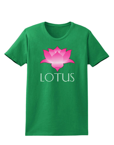 Lotus Flower Design Gradient - Text Womens Dark T-Shirt by TooLoud-Womens T-Shirt-TooLoud-Kelly-Green-X-Small-Davson Sales