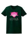 Lotus Flower Design Gradient - Text Womens Dark T-Shirt by TooLoud-Womens T-Shirt-TooLoud-Forest-Green-Small-Davson Sales