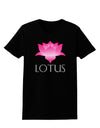 Lotus Flower Design Gradient - Text Womens Dark T-Shirt by TooLoud-Womens T-Shirt-TooLoud-Black-X-Small-Davson Sales