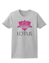 Lotus Flower Design Gradient - Text Womens T-Shirt by TooLoud-Womens T-Shirt-TooLoud-AshGray-X-Small-Davson Sales