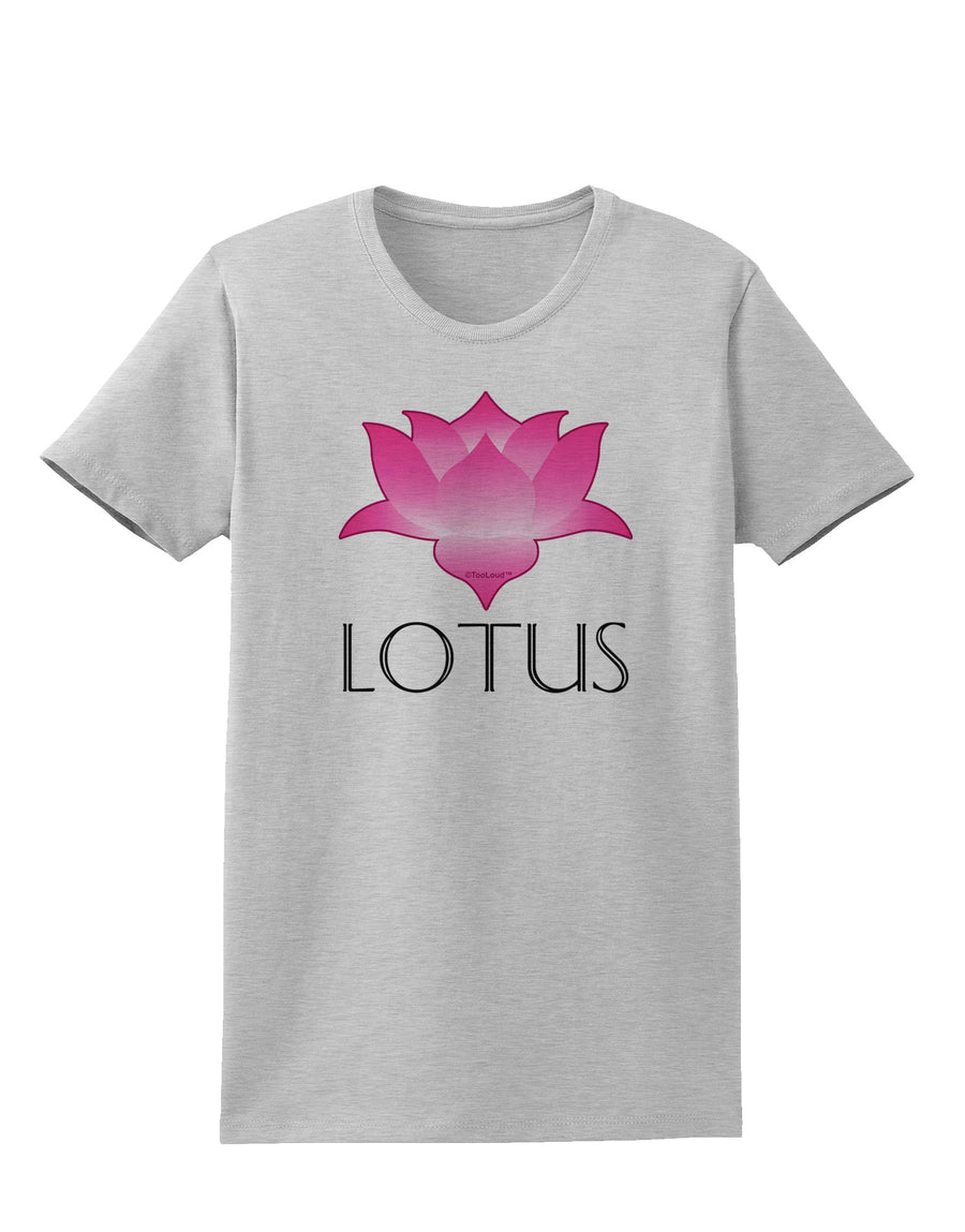 Lotus Flower Design Gradient - Text Womens T-Shirt by TooLoud-Womens T-Shirt-TooLoud-White-X-Small-Davson Sales