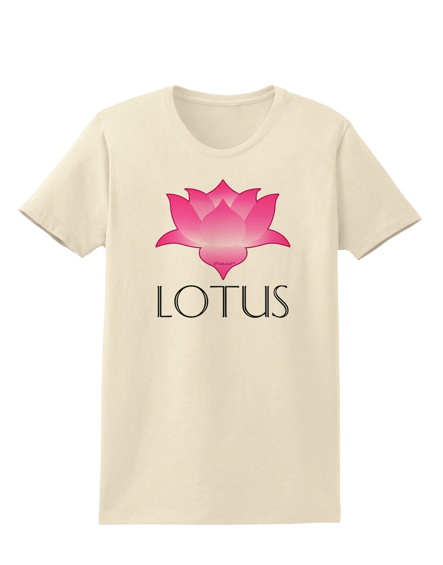 Lotus Flower Design Gradient - Text Womens T-Shirt by TooLoud-Womens T-Shirt-TooLoud-Natural-X-Small-Davson Sales