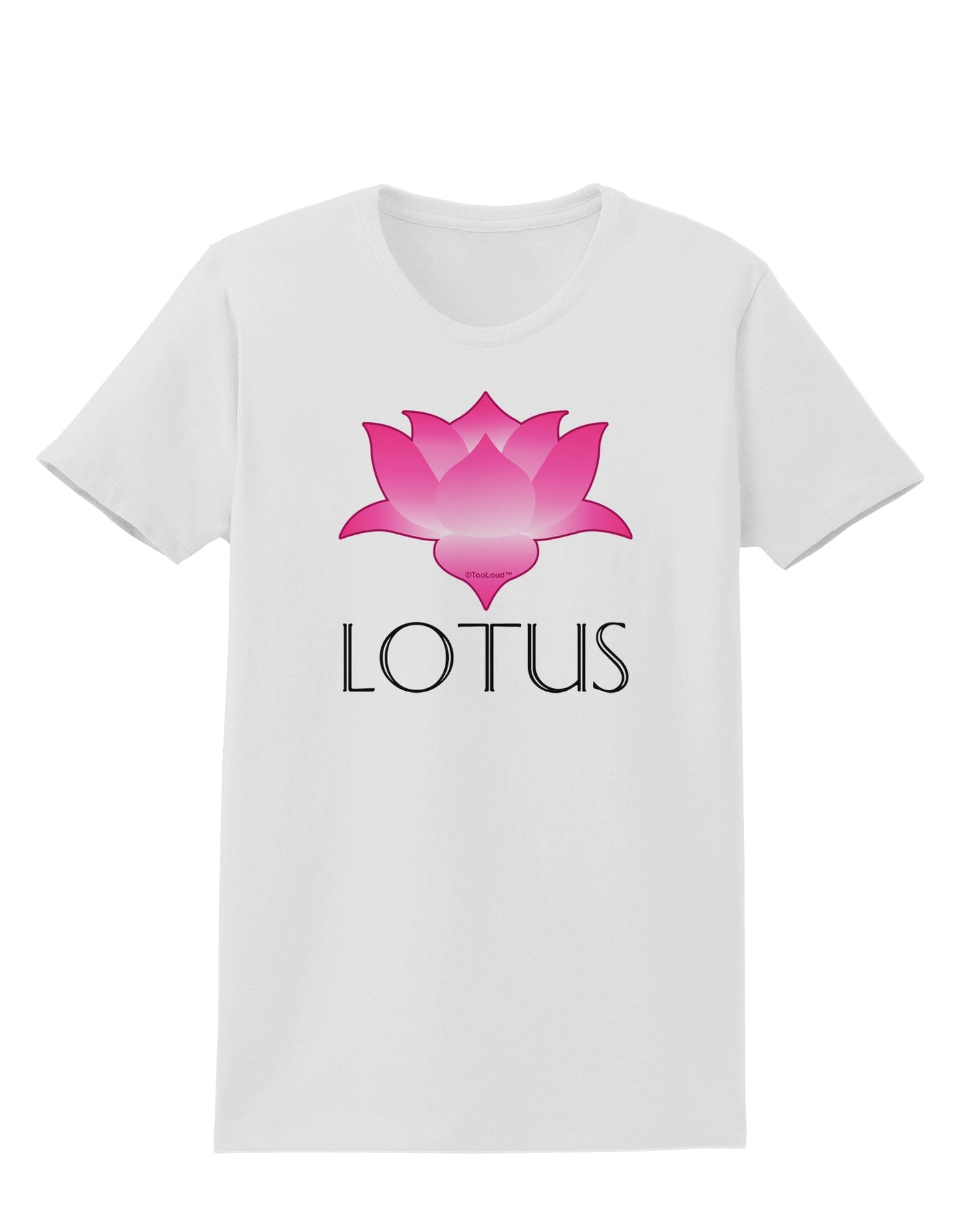 Lotus Flower Design Gradient - Text Womens T-Shirt by TooLoud-Womens T-Shirt-TooLoud-White-X-Small-Davson Sales