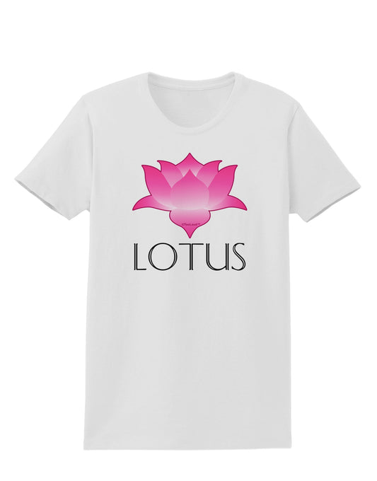 Lotus Flower Design Gradient - Text Womens T-Shirt by TooLoud-Womens T-Shirt-TooLoud-White-X-Small-Davson Sales