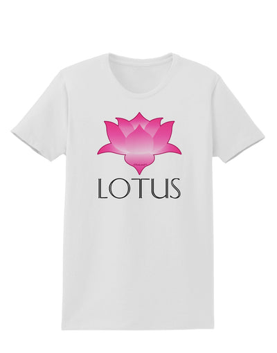 Lotus Flower Design Gradient - Text Womens T-Shirt by TooLoud-Womens T-Shirt-TooLoud-White-X-Small-Davson Sales