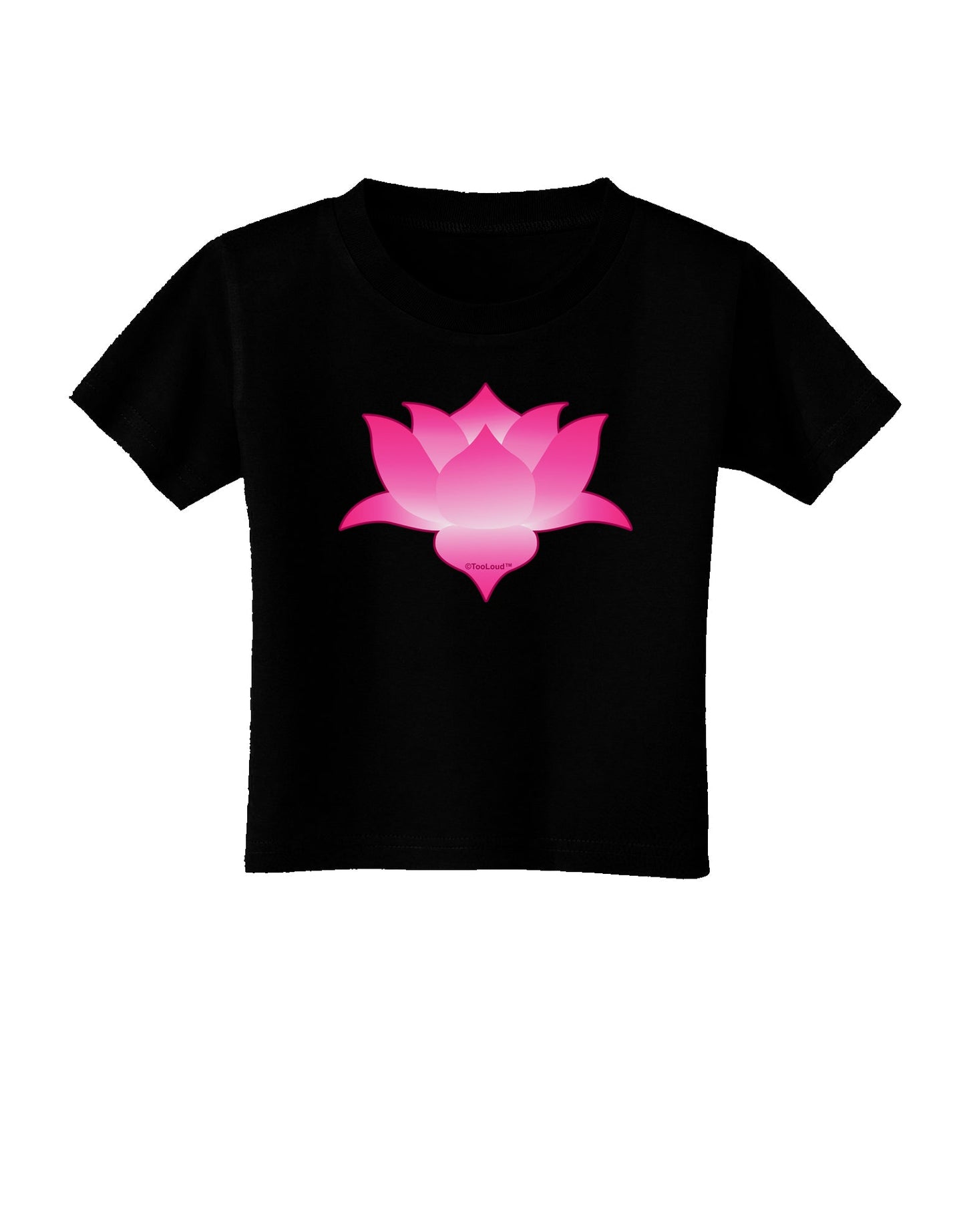 Lotus Flower Design Gradient Toddler T-Shirt Dark by TooLoud-Toddler T-Shirt-TooLoud-Black-2T-Davson Sales