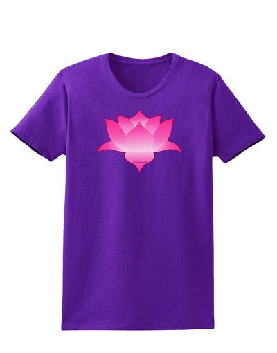 Lotus Flower Design Gradient Womens Dark T-Shirt by TooLoud-Womens T-Shirt-TooLoud-Purple-X-Small-Davson Sales