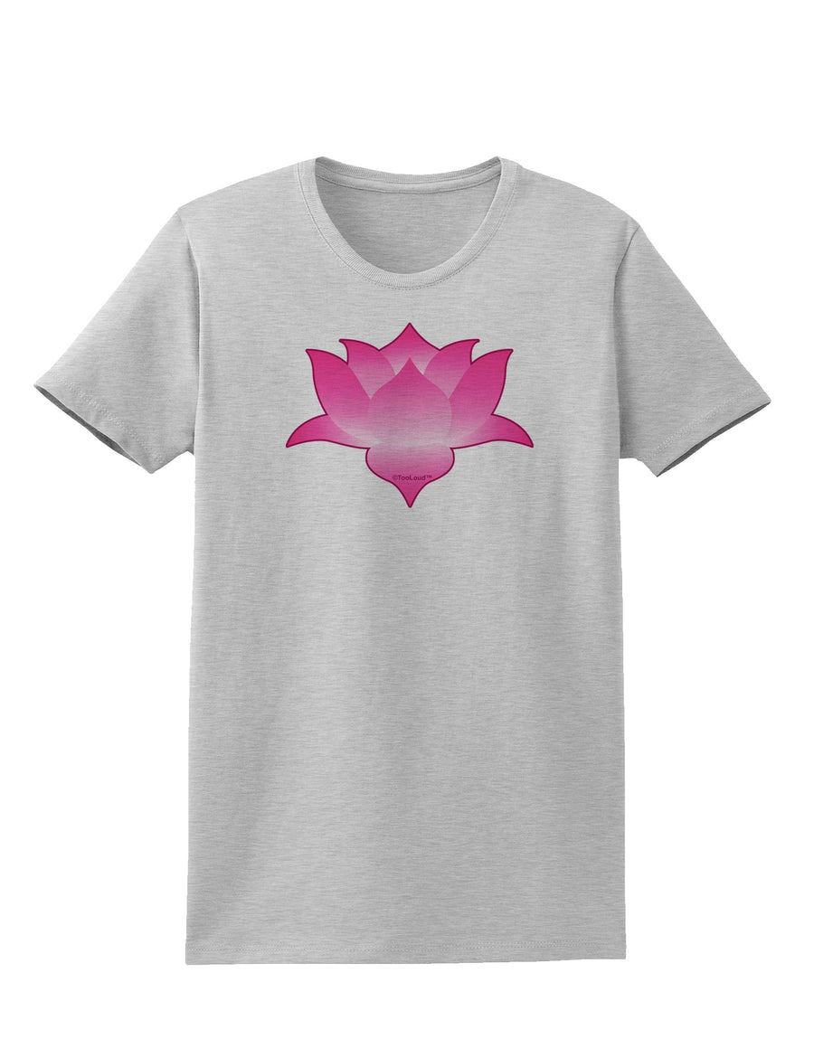 Lotus Flower Design Gradient Womens T-Shirt by TooLoud-Womens T-Shirt-TooLoud-White-X-Small-Davson Sales