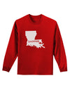 Louisiana - United States Shape Adult Long Sleeve Dark T-Shirt by TooLoud-TooLoud-Red-Small-Davson Sales