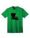 Louisiana - United States Shape Adult T-Shirt: A Captivating Addition to Your Wardrobe by TooLoud-Mens T-shirts-TooLoud-Kelly-Green-Small-Davson Sales