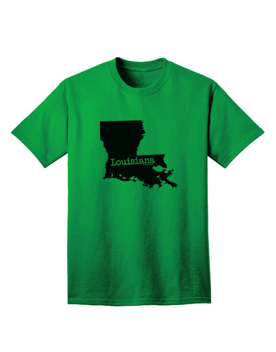 Louisiana - United States Shape Adult T-Shirt: A Captivating Addition to Your Wardrobe by TooLoud-Mens T-shirts-TooLoud-Kelly-Green-Small-Davson Sales