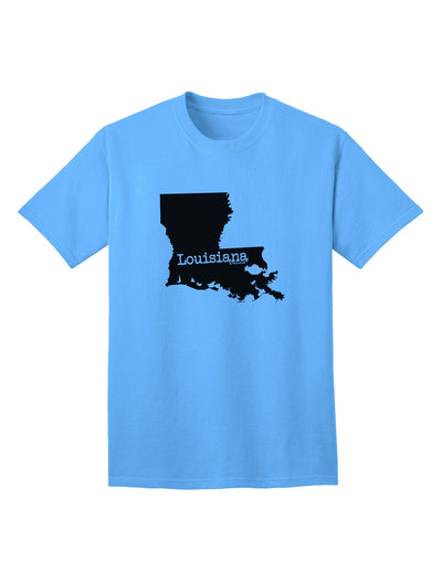 Louisiana - United States Shape Adult T-Shirt: A Captivating Addition to Your Wardrobe by TooLoud-Mens T-shirts-TooLoud-Aquatic-Blue-Small-Davson Sales