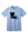 Louisiana - United States Shape Adult T-Shirt: A Captivating Addition to Your Wardrobe by TooLoud-Mens T-shirts-TooLoud-Light-Blue-Small-Davson Sales