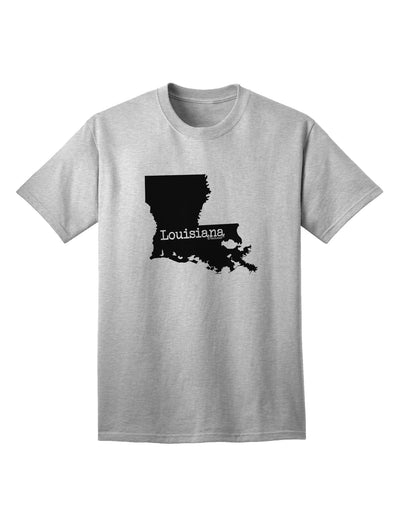 Louisiana - United States Shape Adult T-Shirt: A Captivating Addition to Your Wardrobe by TooLoud-Mens T-shirts-TooLoud-AshGray-Small-Davson Sales