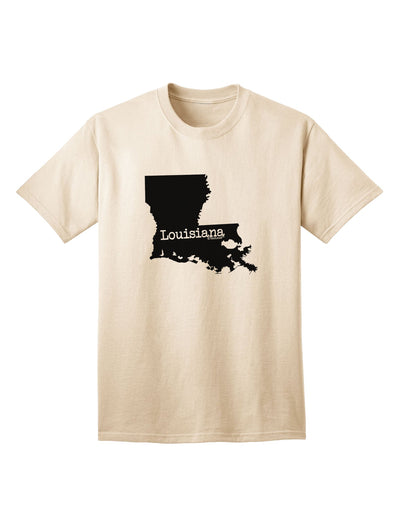 Louisiana - United States Shape Adult T-Shirt: A Captivating Addition to Your Wardrobe by TooLoud-Mens T-shirts-TooLoud-Natural-Small-Davson Sales