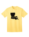 Louisiana - United States Shape Adult T-Shirt: A Captivating Addition to Your Wardrobe by TooLoud-Mens T-shirts-TooLoud-Yellow-Small-Davson Sales